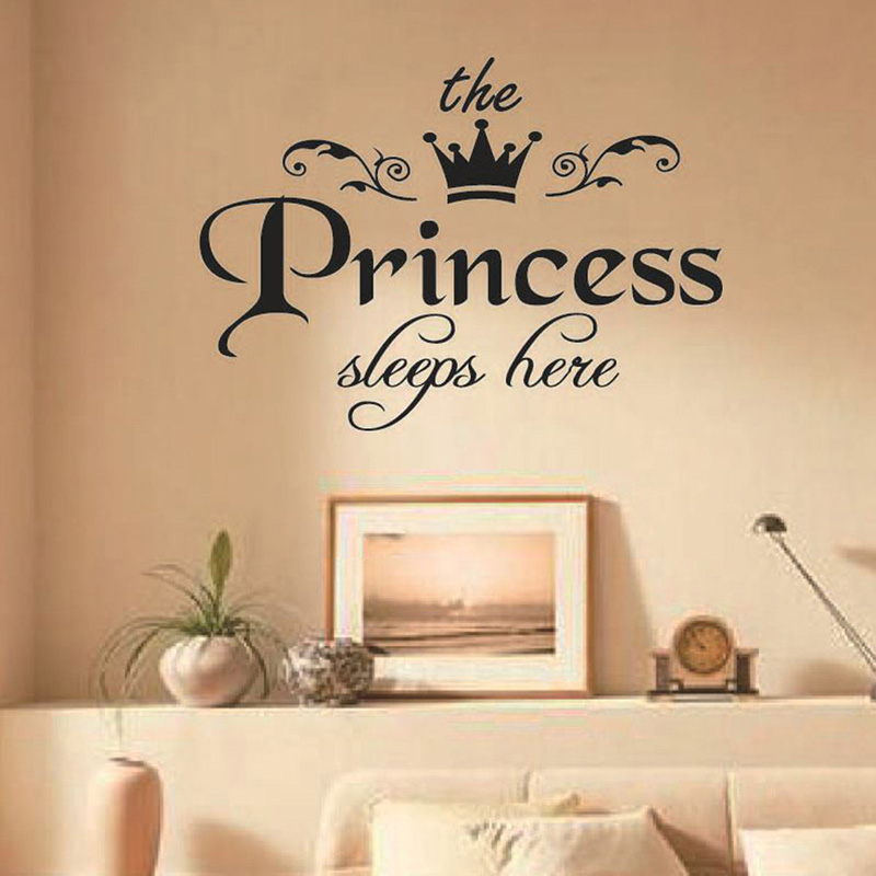 Baby Nursery Wallpaper Girl - Prenses burada uyuyor duvar sticker kızlar