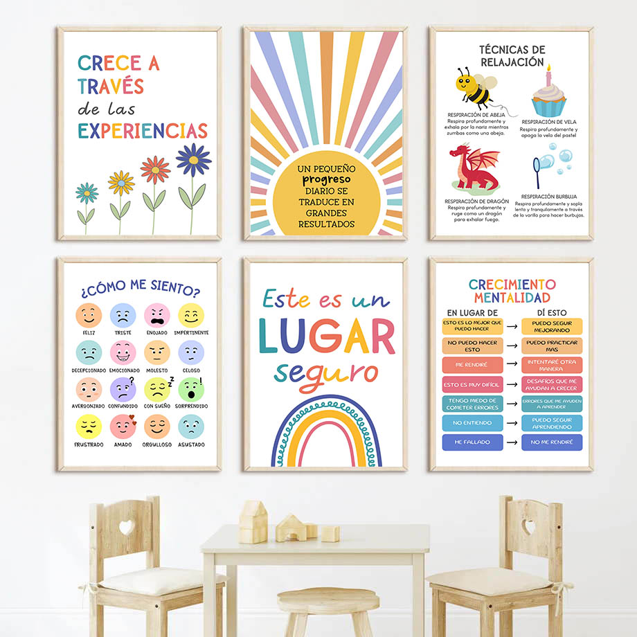 Baby Nursery In Spanish - İspanyolca Eğitim Mottosu Gökkuşağı Güneş Işığı
