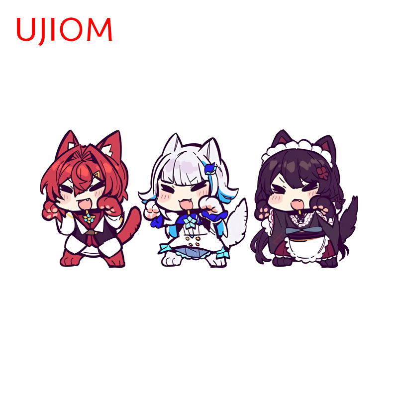 Baby Nursery Wallpaper Girl - UJIOM Chibi Hololive Üç Kız duvar