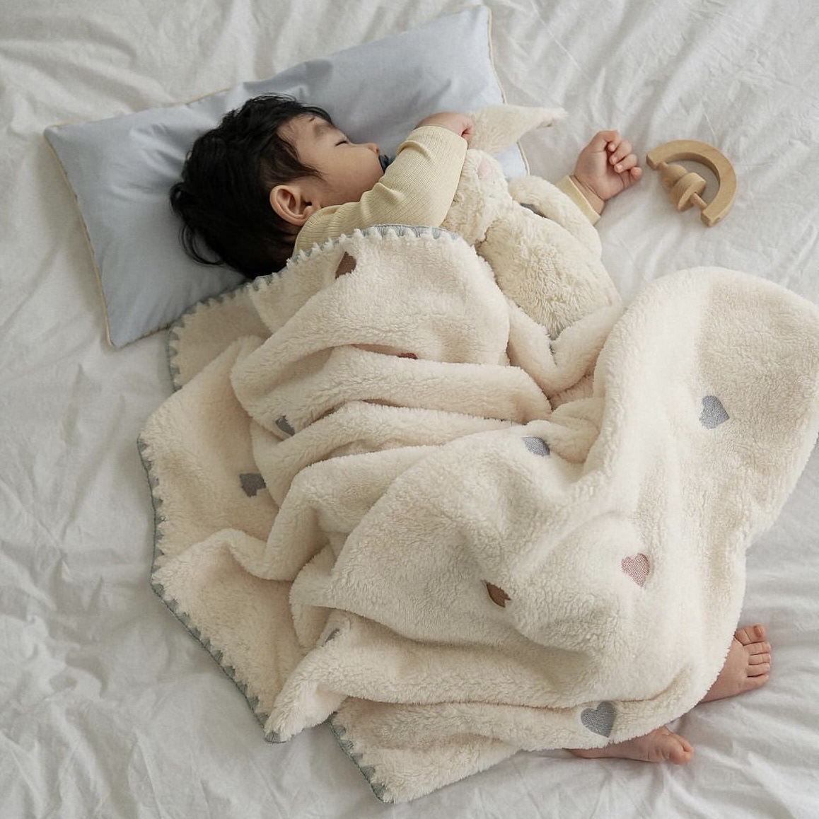 Baby Boy Nursery Quilt - Kış Bebek Battaniyeleri Yenidoğan Polar Kadife