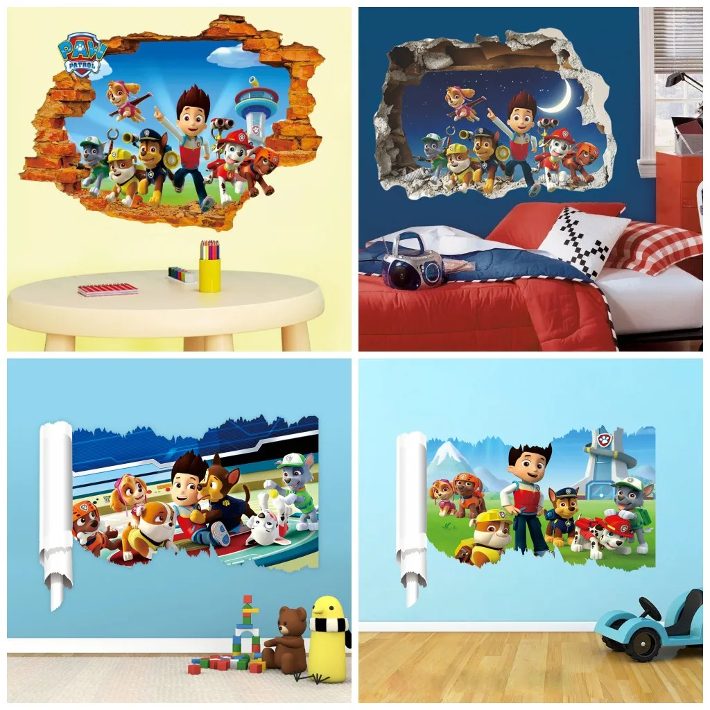 Baby Nursery Wall Decals - Sıcak Fırsat 2'li/3'lü Paw Patrol Duvar