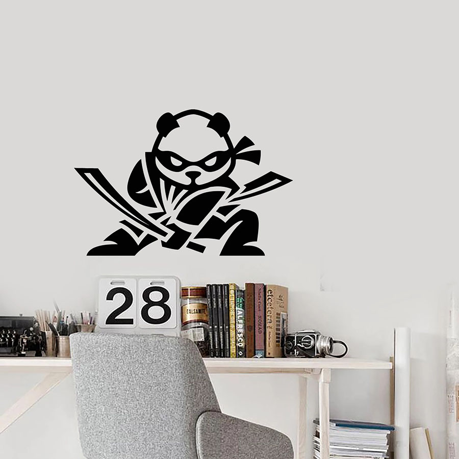 Baby Zone Nursery - Karikatür Bebek Panda Duvar Çıkartması Komik