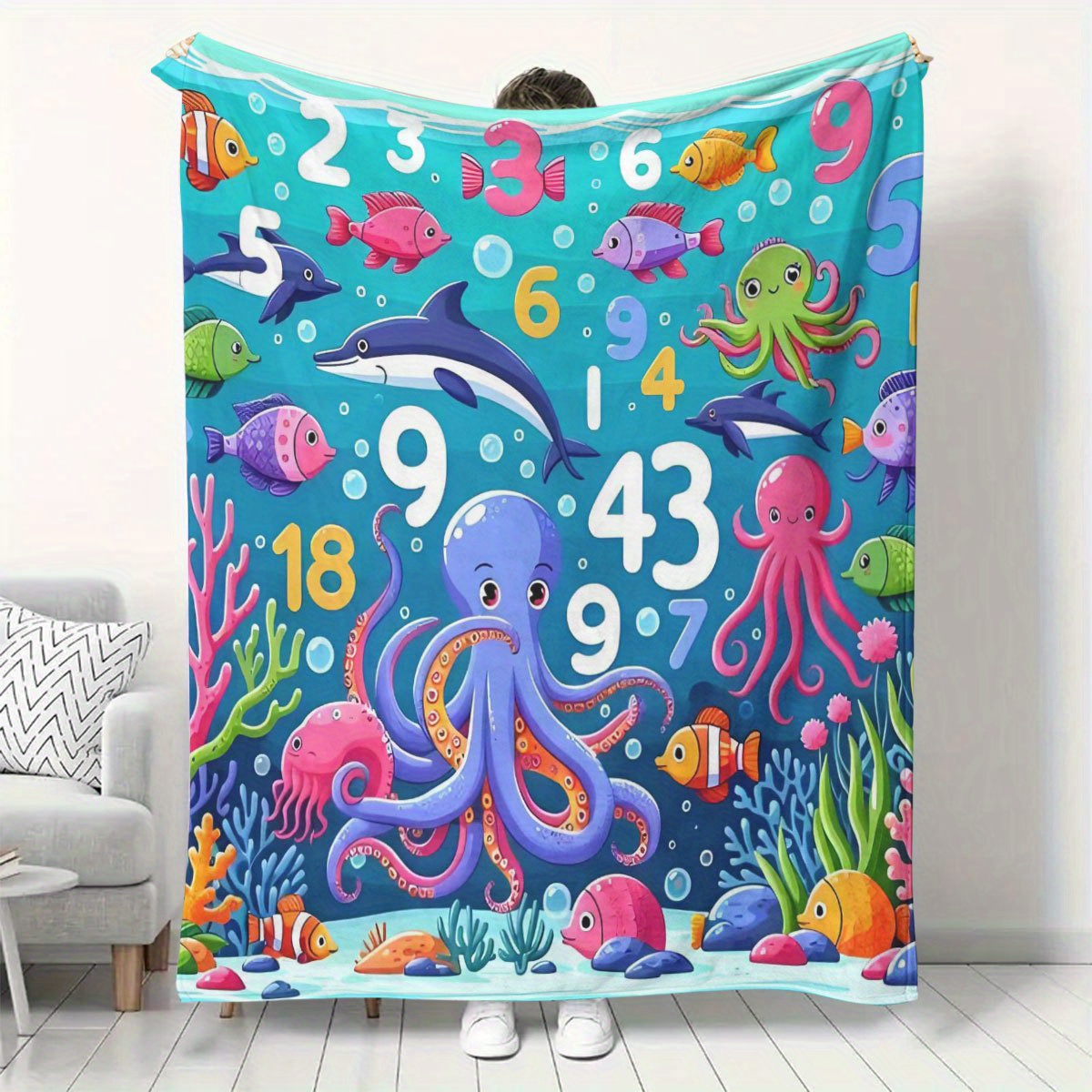 Baby Nursery Ocean Theme - Çocuklar İçin Canlı Okyanus Hayvanı Desenli