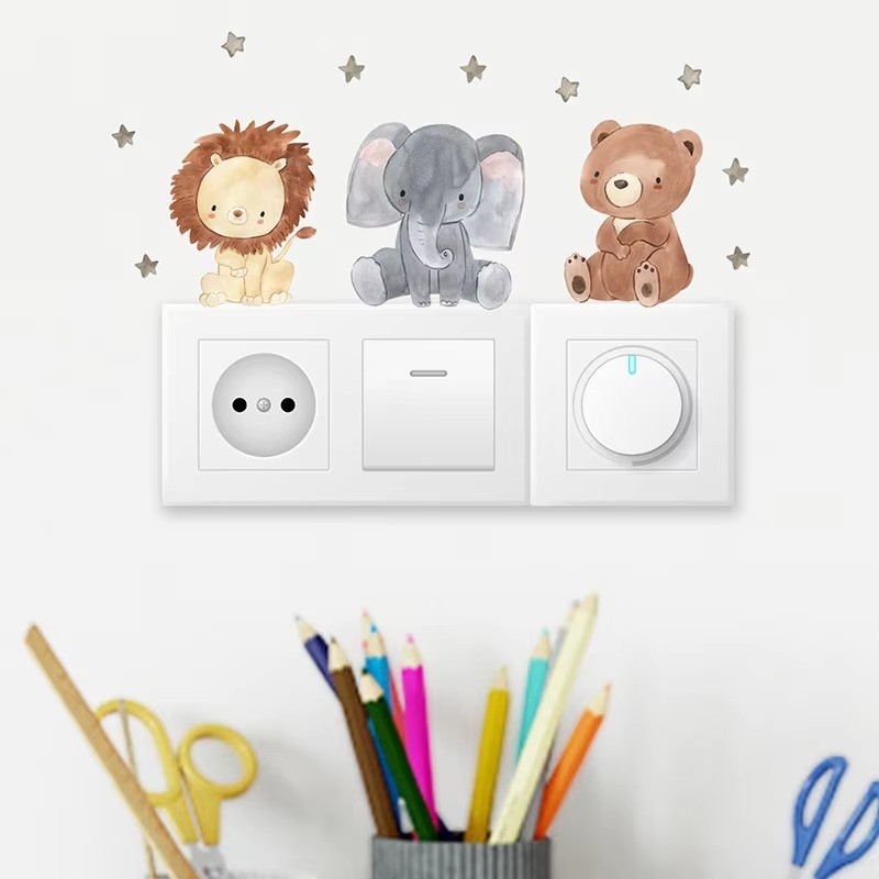 Baby Nursery Wallpaper Girl - Sevimli Orman Hayvanları Duvar Çıkartmaları Çocuk