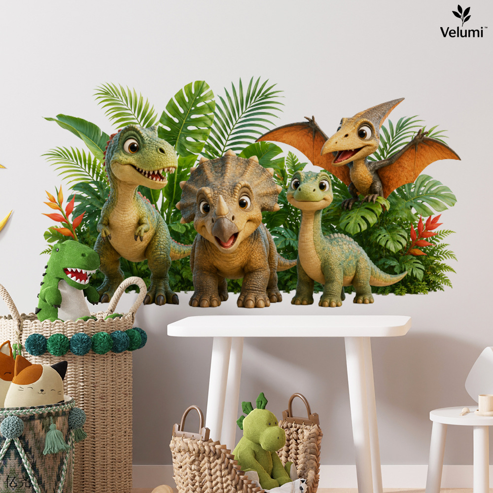 Baby Nursery Wall Decals - Sevimli 3D Dinozor Duvar Çıkartmaları Çocuklar