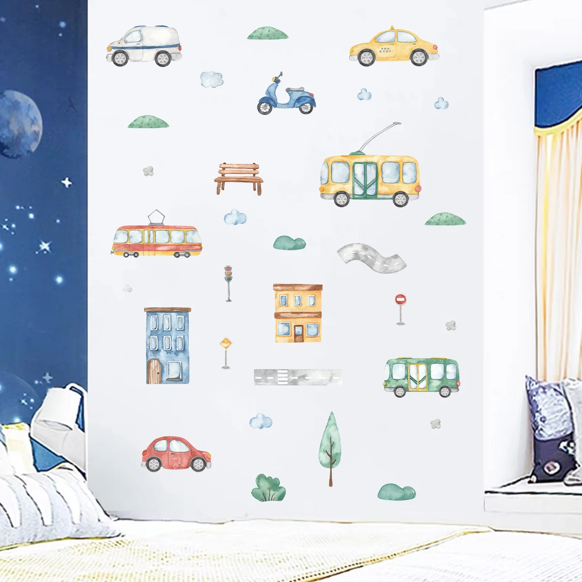 Karikatür Ağacı Otobüs Araba d - Baby Nursery Tree incelemesi ve fiyatı