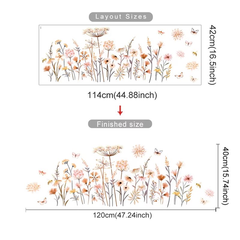 [Efektif] 2X Boho Çiçek Duvar  - Baby Nursery Wallpaper Girl incelemesi ve fiyatı