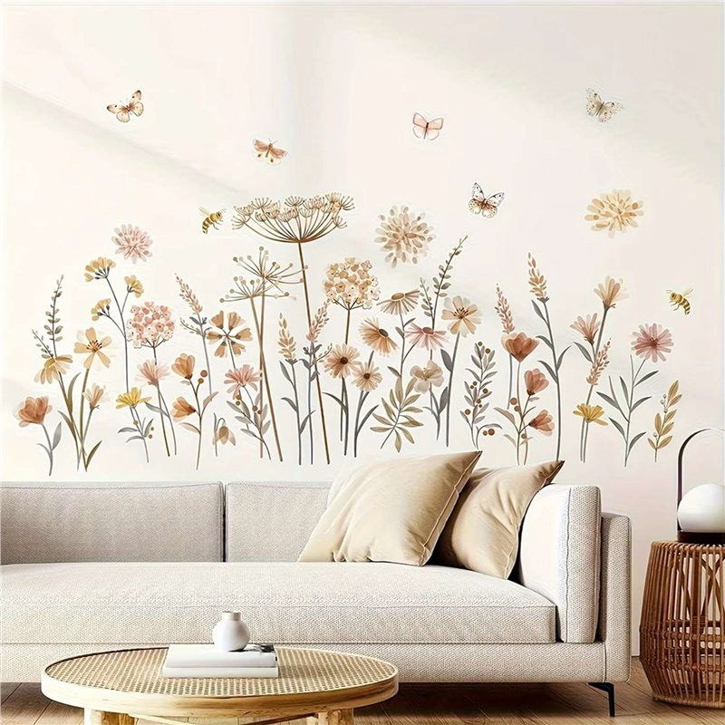 [Efektif] 2X Boho Çiçek Duvar  - Baby Nursery Wallpaper Girl incelemesi ve fiyatı