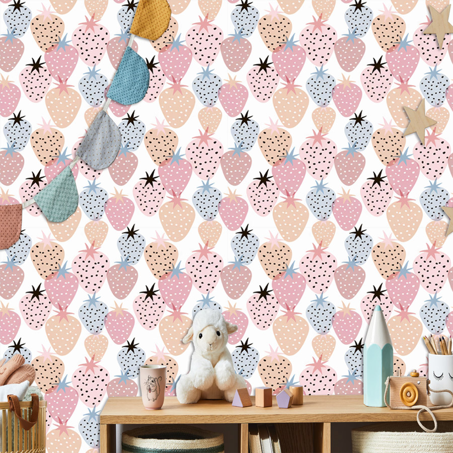 12+ Sevimli Kreş Çilek Desenli - Baby Nursery Wallpaper Girl incelemesi ve fiyatı
