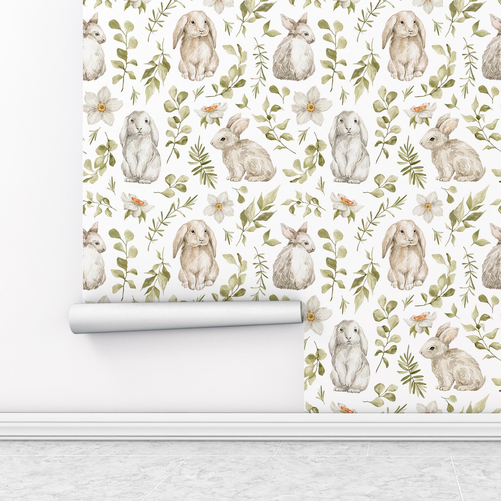Tavşan Duvar Kağıdı Çocuk Odas - Baby Nursery Wallpaper Girl incelemesi ve fiyatı