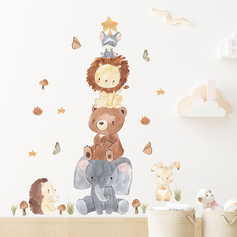 Orman Hayvanları Gökkuşağı Duv - Baby Nursery Wallpaper Girl incelemesi ve fiyatı