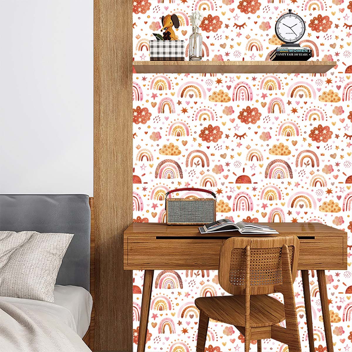 Gökkuşağı Duvar Kağıdı Kendind - Baby Nursery Wallpaper Girl incelemesi ve fiyatı
