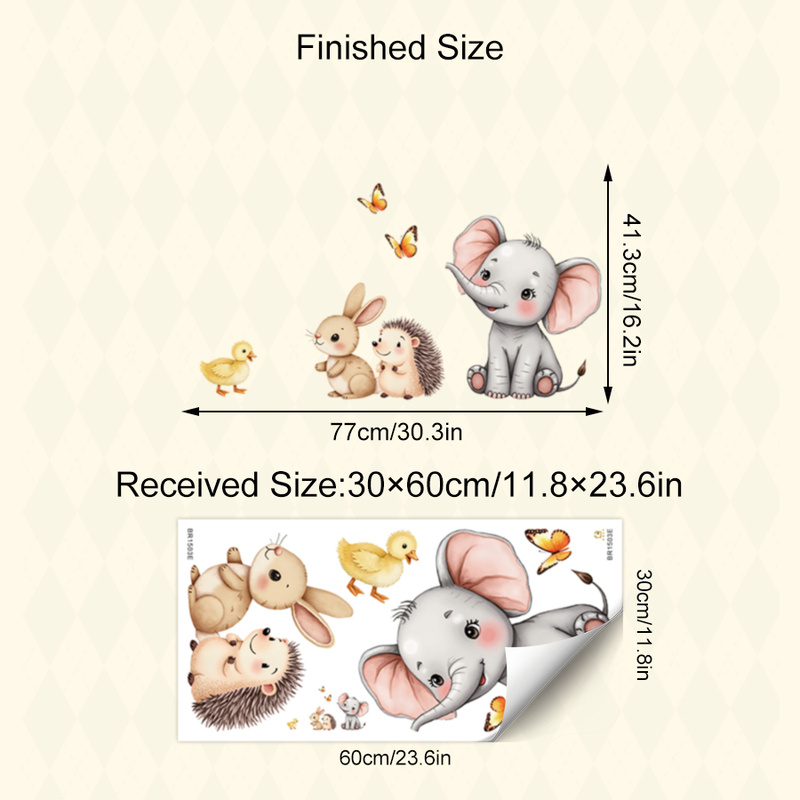 Karikatür Hayvan Duvar Sticker - Baby Nursery Wall Decals incelemesi ve fiyatı