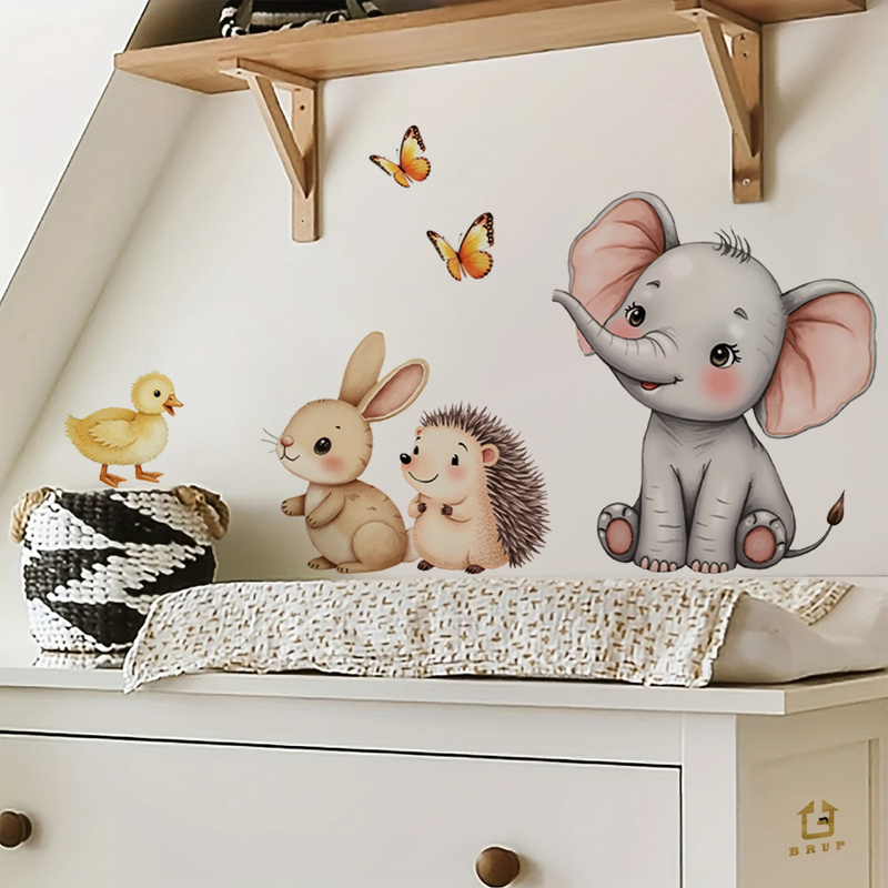 Karikatür Hayvan Duvar Sticker - Baby Nursery Wall Decals incelemesi ve fiyatı