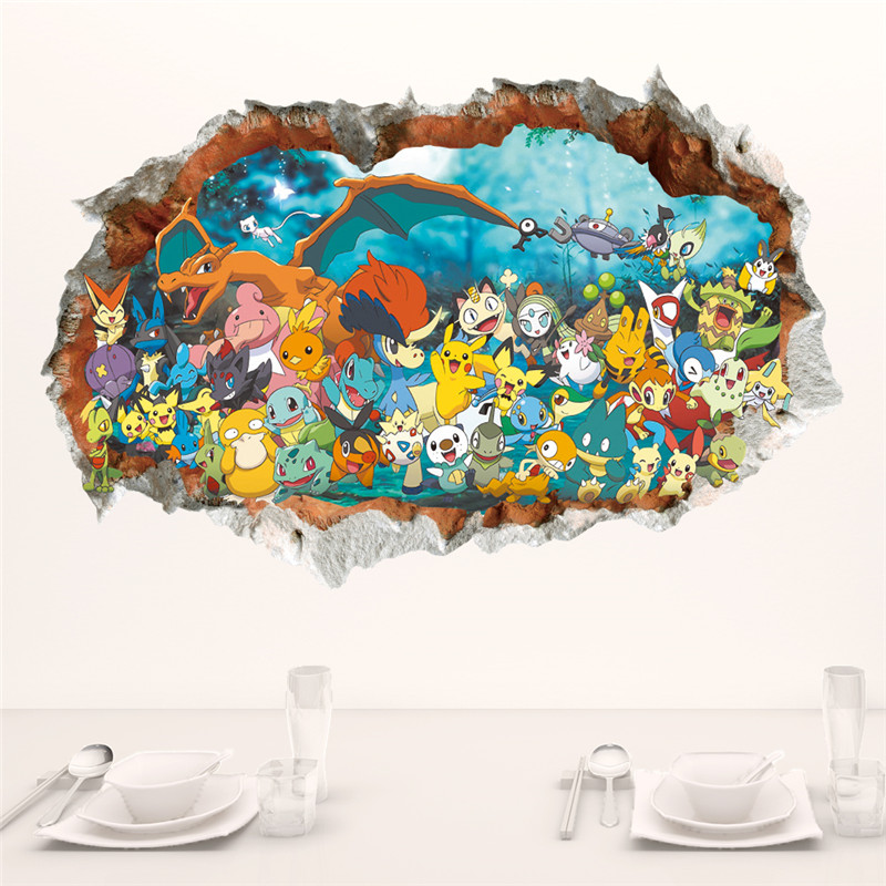 Karikatür Pokémon Pikachu duva - Baby Nursery Wall Decals incelemesi ve fiyatı