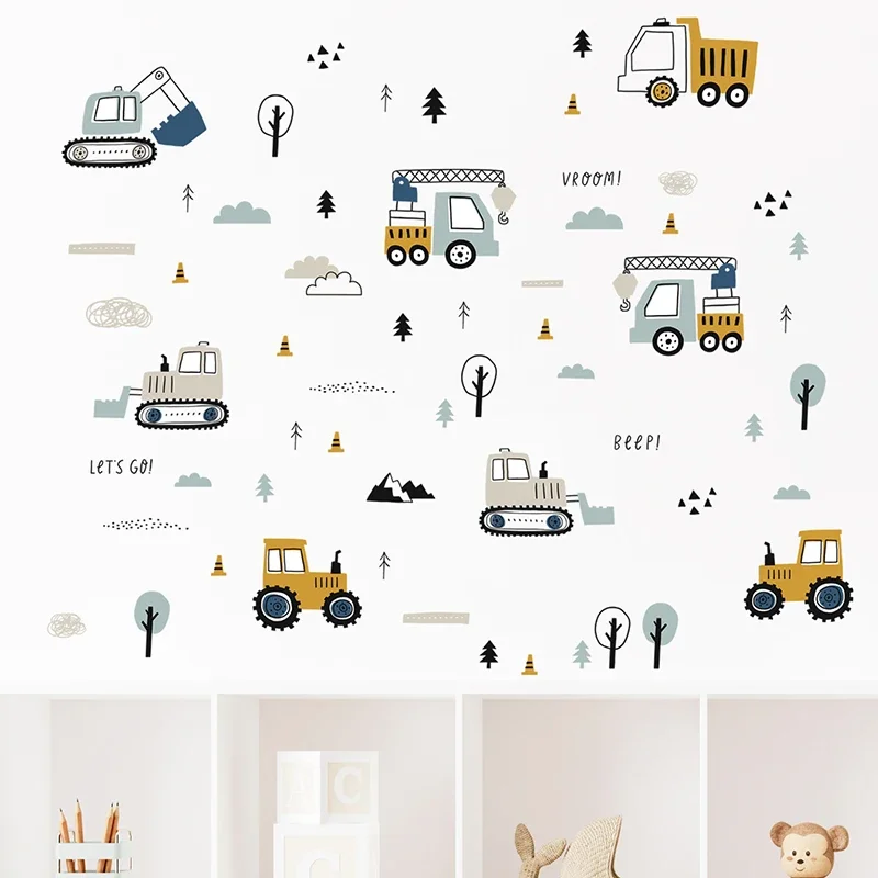 Elle Çizilmiş Sevimli Arabalar - Baby Nursery Wall Decals incelemesi ve fiyatı