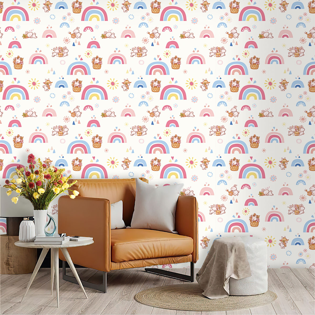 Boho Gökkuşağı Çocuklar İçin Y - Baby Nursery Wallpaper Girl incelemesi ve fiyatı
