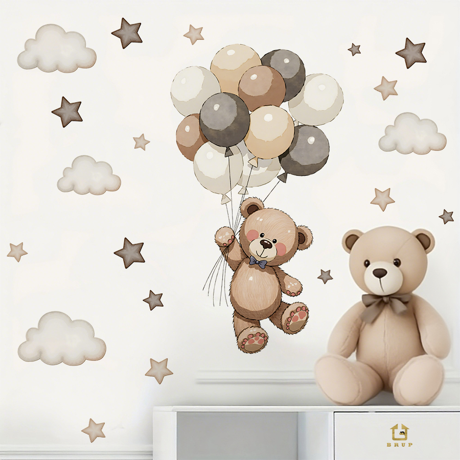 Sevimli Oyuncak Ayı Duvar Çıka - Baby Nursery Wall Decals incelemesi ve fiyatı