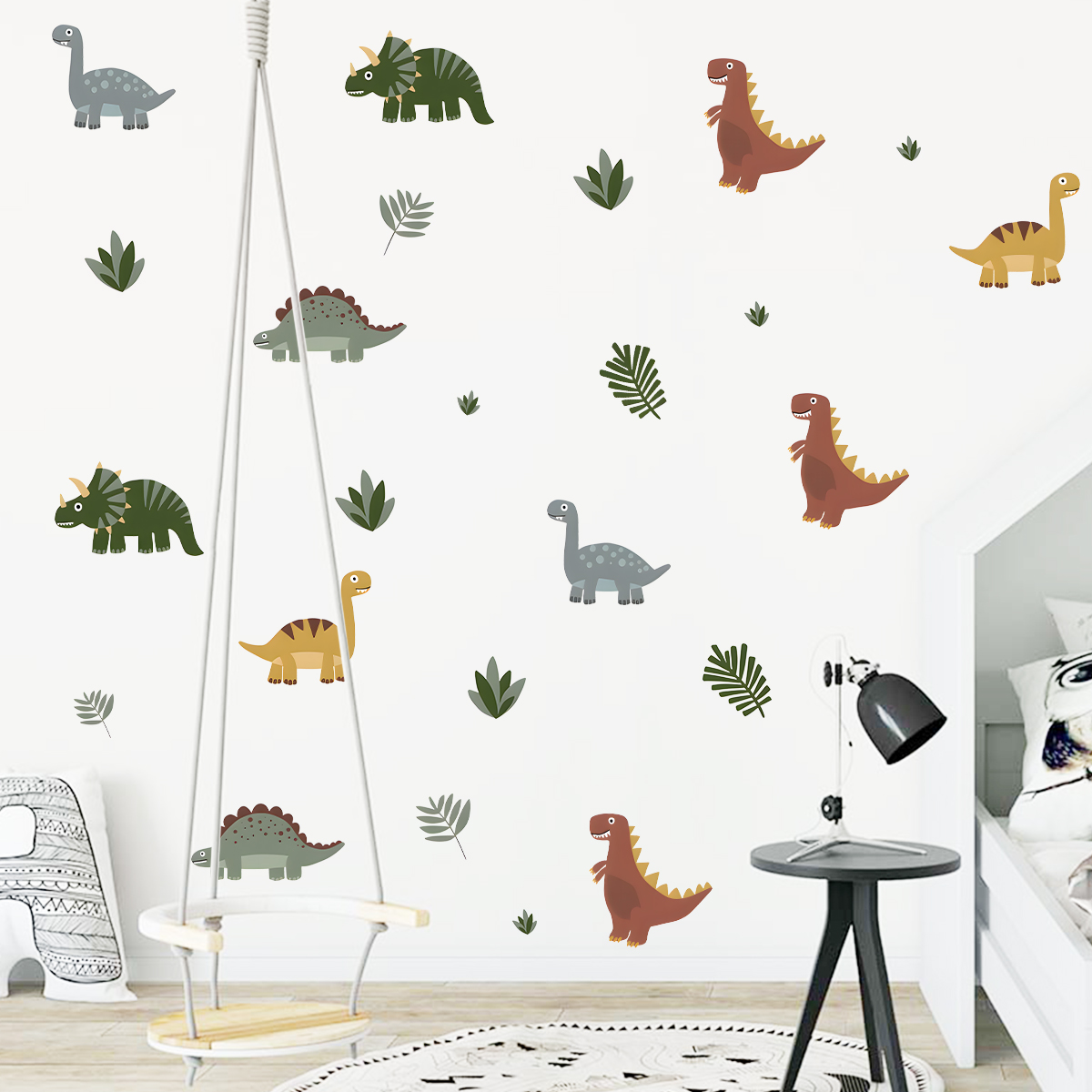 Karikatür Sevimli Dinozor Yapr - Baby Nursery Wall Decals incelemesi ve fiyatı