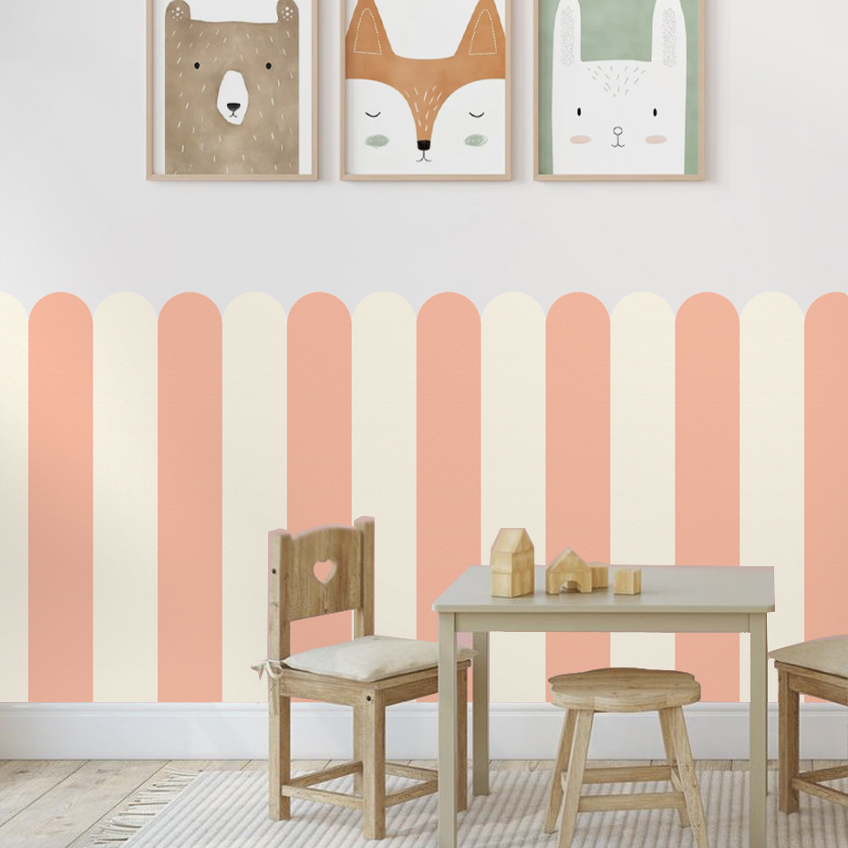 Çok renkli Dikey Çizgili Ark D - Baby Nursery Wall Decals incelemesi ve fiyatı